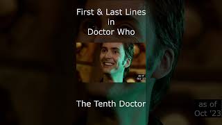 TENTH DOCTOR  First amp Last Lines shorts [upl. by Adliw368]