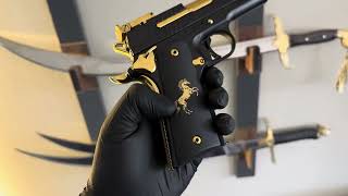 Sigsauer 1911 Restore Ettik  Sigsauer 45 Cal Restoration Slgsauer 1911 Weapon 1911 Gold Wrap [upl. by Ggerg]