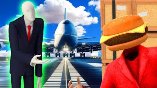 SLENDER MAN is Chasing Me at an Airport in Gmod Garrys Mod Hide and Seek [upl. by Ahselak63]