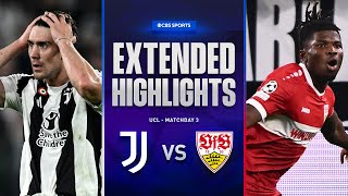 Juventus vs Stuttgart Extended Highlights  UCL League Phase MD 3  CBS Sports Golazo [upl. by Adlin]