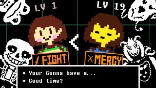 Undertale BUT I GET EXP BY SPARING [upl. by Aerdnahs]