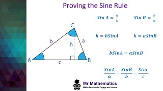 Proof of the Sine Rule  GCSE Maths  Mr Mathematics [upl. by Ardnu]