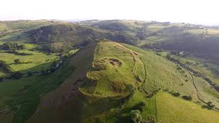 Castle BankCefnllys Castle Llandrindod Wells 4K Drone Mid Wales [upl. by Leila]