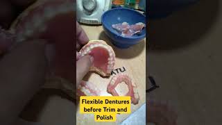 Flexible Dentures before Trim and Polished [upl. by Ogir]