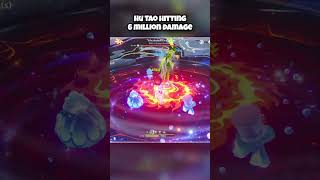 Hu Tao hitting 6 million damage 🔥 genshinimpact furina genshin hutao [upl. by Molton826]