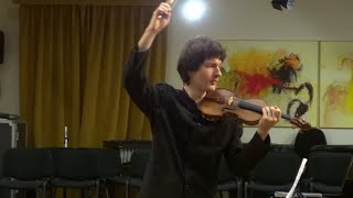 Sauret  Cadenza  Paganini  violin Concerto n1 op6  Oleksandr Pushkarenko [upl. by Horodko]