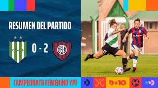 Banfield 02 San Lorenzo  RESUMEN  Fecha 16 Campeonato Femenino YPF 2023 FUTBOLenDEPORTV [upl. by Aidas]