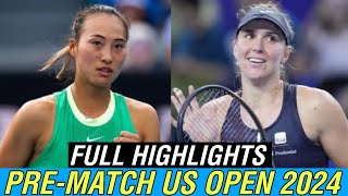 Qinwen Zheng vs Beatriz Haddad Maia Highlights  Pre Match Us Open 2024 [upl. by Eppilihp]