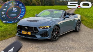 2025 FORD MUSTANG GT V8  TOP SPEED AUTOBAHN No Speed Limit REVIEW BY DUTCHCARS [upl. by Rhodia525]