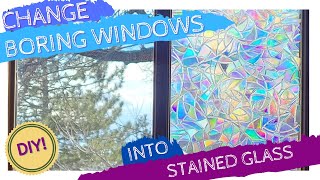 DIY Privacy Window Film  Like Stained Glass [upl. by Deadman289]