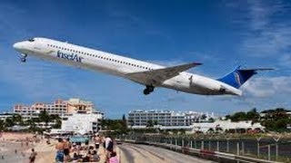 Amazing Max Performance MD80 Take Off Rwy 28 Princess Juliana Airport St Maarten [upl. by Fauman]