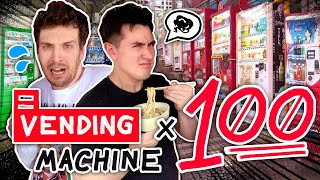 I Tried Every Vending Machine Food In Japan Ft AbroadinJapan [upl. by Kcitrap]