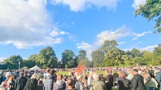 Bonfire on Sankt Hans midsummer celebration in Denmark 23june24 [upl. by Haymes]