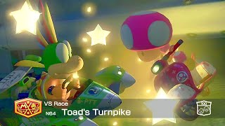 Mario Kart 8 Deluxe Toadette In Toad Turnpike 140 [upl. by Laucsap]