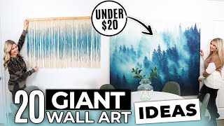 20 Large Wall Art IDEAS that are SUPER AFFORDABLE and CHEAP [upl. by Spain488]