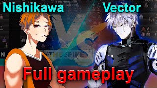 Nishikawa vs Vector SRank vs Cyborg Full gameplay Best players The Spike Volleyball 3x3 [upl. by Armstrong]