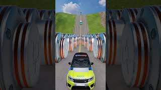 CRAZY Car Crashes Into MULTIPLE Bollards In BeamNG Drive [upl. by Edasalof]