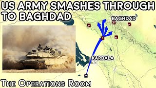 The US Army Smashes Through the Karbala Gap to Baghdad April 2003  Animated [upl. by Odnama]