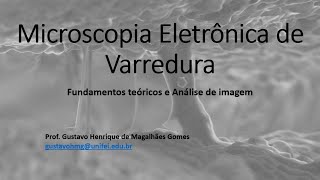 1° dia  Microscopia Eletrônica de Varredura Fundamentos teóricos e Análise de imagem [upl. by Eenaj]