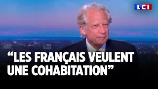 Dominique de Villepin invité de LCI  quotles Français veulent une cohabitationquot [upl. by Uolymme]