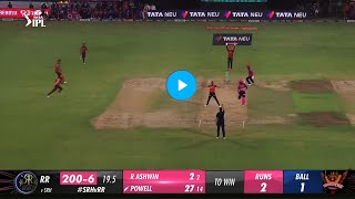 SRH vs RR last over full highlights  SRH fans Crazy celebration after SRH winning against RR [upl. by Perice885]