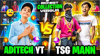 Aditech Challenge Me In Bootcamp😱  Collection Versus  Two Big Youtubers Versus 🔥 Garena Free Fire [upl. by Peltz]