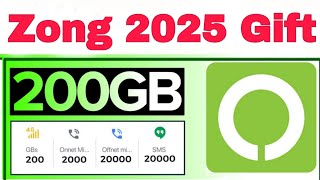 Zong 200GB internet package  Zong internet package 2025  Zong free call mints package  zong pkg [upl. by Ahsekim895]