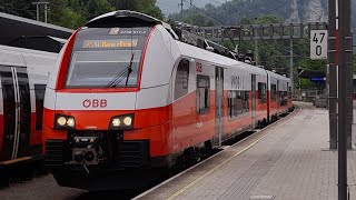 ÖBB 4748 017517 als R5 nach StMagrethen in Feldkirch bei der Ausfahrt [upl. by Batha]