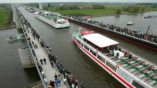 Wonderful Water Bridge  Magdeburg Water Bridge [upl. by Schatz1]