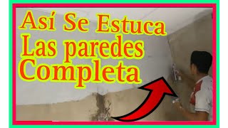 👉 como estucar paredes de una casa  curso completo 🏠 [upl. by Nospmoht50]