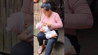 breastfeeding breastfeeding newbornfeeding baby breastfeeding shortvideo cute trending [upl. by Morey]