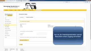 HomepageBaukastende Tutorial LoginBereich [upl. by Haral222]