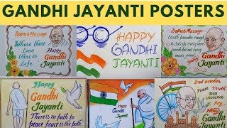 Gandhi Jayanti Posters 2023 Competition Poster Design Making Ideas Simple Chart Drawing For Students [upl. by Fernandez]