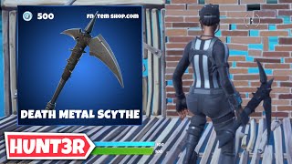 NEW DEATH METAL SCYTHE Pickaxe Gameplay In Fortnite [upl. by Nhoj199]