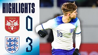 Serbia U21 03 England U21  McAtee Brace amp Elliott Strike Seal Away Win  Highlights [upl. by Girish]