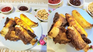 AirFried Beef Ribs And Plantain  Airfryer Recipe [upl. by Larimor]