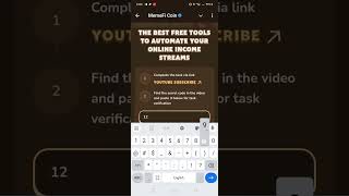 The Best Free Tools To Automate Your Online Income Memefi YouTube video Code memefi [upl. by Gaelan]