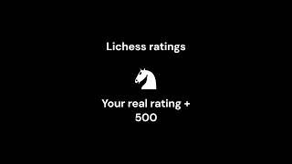 Chess com rating vs Lichess org ratings shorts [upl. by Sobel681]