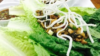 Lettuce Wraps with Chicken Raihanas Cuisines [upl. by Veleda]