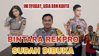 DIBUKA JALUR PRESTASI Persyaratan Bintara Rekpro Dan Usia Maksimal Berapa ya [upl. by Siryt]