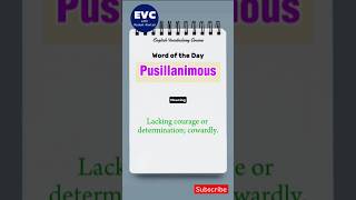 quotPusillanimousquot Meaning in English English Vocabulary Course english englishvocabulary [upl. by Letisha]