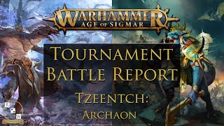 Age of Sigmar Tournament Battle Report Tzeentch Archaon [upl. by Acimad]