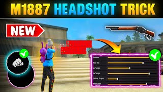 M1887 headshot trick 🔥  Free fire headshot setting in tamil  M1887 headshot setting 2023 [upl. by Swetlana]