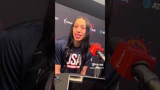 Dearica Hamby talks 3X3 Olympic Basketball usabasketball 2024parisolympics [upl. by Katine953]