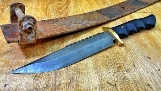 Making A Bowie Knife From An Old Spring [upl. by Enyad]