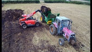 Muck Spreading With Massey Ferguson 390T and Bunning Rear Discharge  Short [upl. by Eedrahc802]