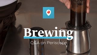 Manual Brewing QampA on Periscope with Tim Wendelboe [upl. by Rramahs]