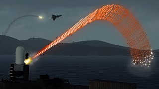 Fighter Jet shot down by CRAM  Phalanx CIWS  Military Simulation  ArmA 3 [upl. by Aikyn]