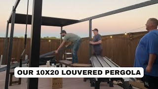 Our 10x20 Louvered Pergola is a DREAM [upl. by Aizirtap909]