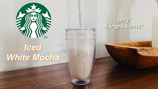 Identical Starbucks Iced White Mocha Recipe  how to make an iced white chocolate mocha at home diy [upl. by Areht]